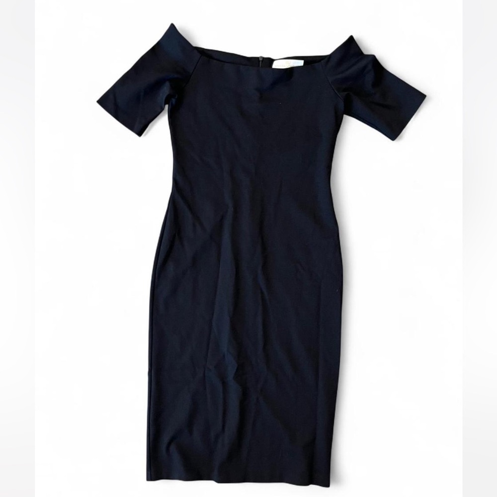 Amanda Uprichard Off-Shoulder Mini Knee Dress Black Medium